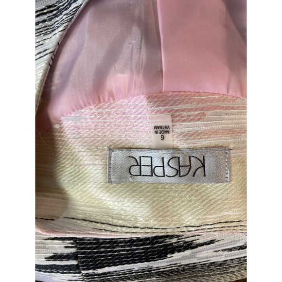 Kasper Womens Multicolored Texture‎ Open Front Blazer Jacket Size 6 - Picture 6 of 6